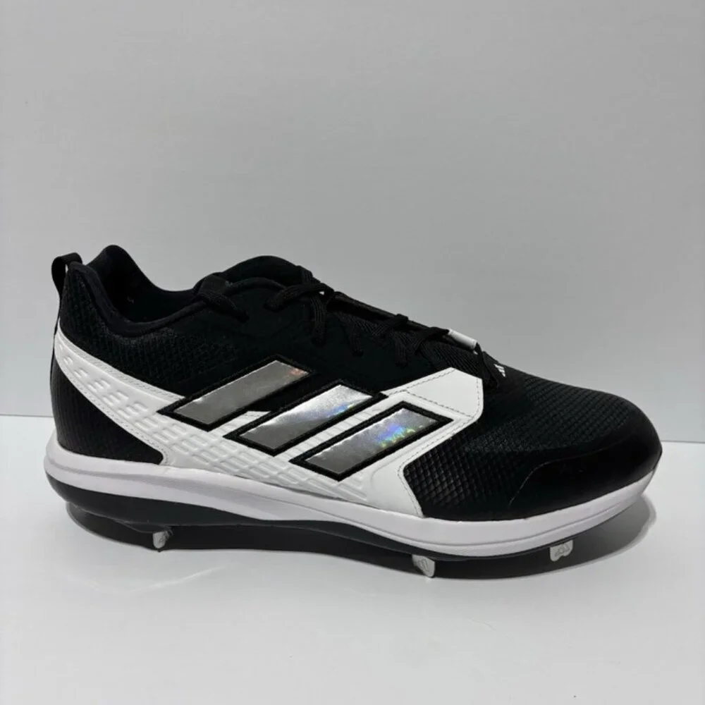 Adidas Men’s Icon 8 Black/White Baseball Cleats, Size 17 D